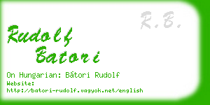 rudolf batori business card