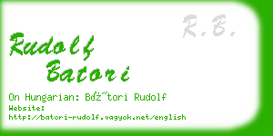 rudolf batori business card